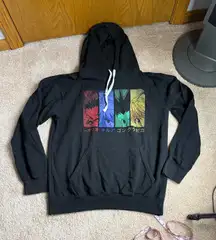Hunter X Hunter Black Graphic Unisex Hoodie. Size Large