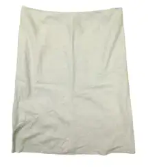 Banana Republic Grey 100% Linen Pencil Skirt Floral Embroidered Size‎ 8 NWT