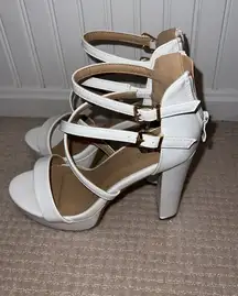 Top Moda Platform Heels White