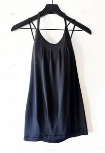 Lululemon Flow and Go Tank Black Strappy Back Size 6