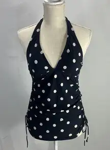 Body Maternity Halter Style Polka Dot Black and WhiteTankini Top Size Small