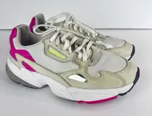 ADIDAS Falcon OG White Pink Sneakers, Size 6 Women’s 🍒