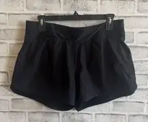 Women’s Lands End black lined quick dry pull on cover up swim casual shorts 8