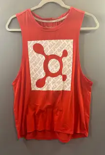 Orangetheory Red Muscle Tee with Graphic Design Womens size medium EUC