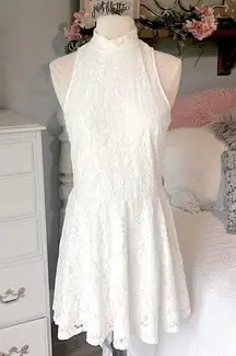 Romantic B Original White Lace Dress Womens Medium