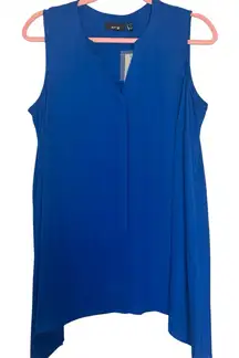 Apt. 9 Women's Sleeveless Size‎ 0X Royal Blue Sleeveless Chiffon Blouse Flowy