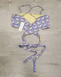 💕FRANKIE'S BIKINIS💕 Falcon Bikini TOP ~ Monarch Butterfly Print Large L NWT