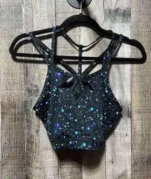 VICTORIAS SECRET SPORT GALAXY NAVY SPORTS BRA SIZE M