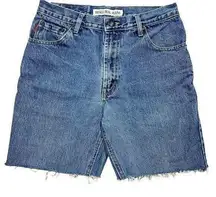 Vintage Bugle Boy Cutoff Jean Shorts Women's/Unisex 30" x 6" High Rise Jorts VTG