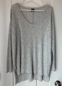 Out From Under Urban Outfitters Light Gray Knit Sweater Oversized Size Small