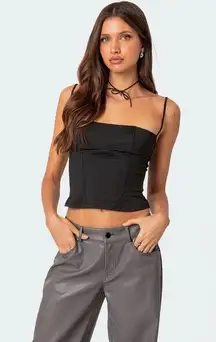Edikted Juno Corset Top Black