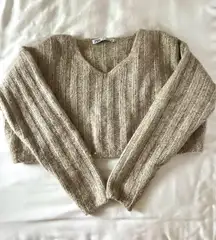 beige crop sweater