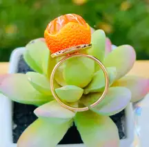 Cute Dainty Orange Fruit Ring