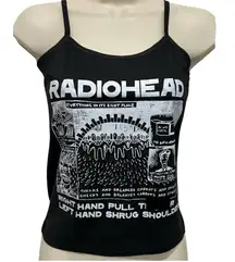 Tv Girl Radiohead The Bends Graphic Print Tank Top Punk Rock Tee Band Shirt Crop Tops