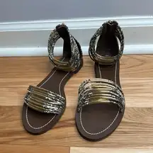 Tory Burch : Mignon Ring Snakeskin Sandals