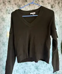 Parker Cargo Pocket Sweater In Deep Olive Green