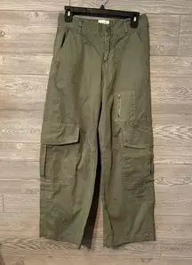 BDG Womens Cargo Pant Size 0 Wide Leg Baggy Y2K High Rise Pockets Relaxed Fit