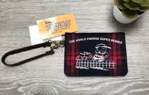 peanuts snoopy charlie brown id cardholder