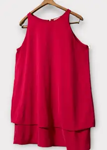 Lila Rose Dress‎ Sizel2 Lipstick Pink A-line
Layered Split Back Feminine
