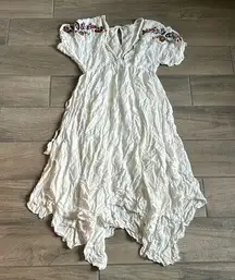 Band of Gypsies  embroidered white dress