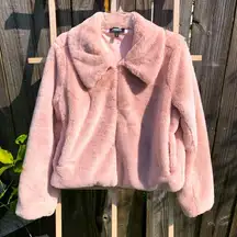 Express Blush Pink Super soft faux fur jacket M