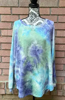 EUC Chic Soul Crewneck Tie Dye Long Sleeve Tunic Top 1X