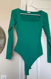 Green Long Sleeve Body Suit