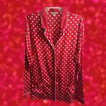 Victoria’s Secret pajama top red w/ polkadots