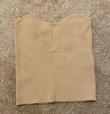 Crescent Nude Knit Tube Top