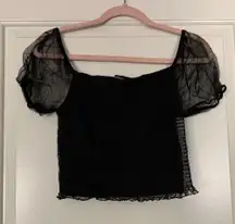 Ambiance Black Mesh Tube Top