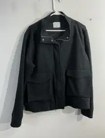 Womans Stylus Jacket XXL Black Zip Snap Front Pockets
