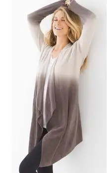 Barefoot Dreams 436 Bamboo Chic Lite Calypso Knit Ombre Cardigan Wrap S/M