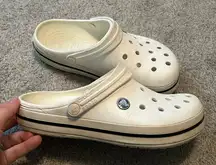 Crocs Crocband Clogs women’s 8 men’s 6 white‎ and black