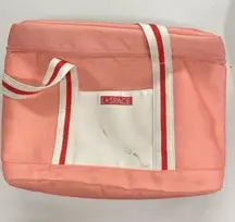 L Space Peach Portable Cooler Insulated Beach Bag