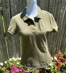 Lacoste Vintage Two Button Women’s Fitted Short Sleeve Polo Size 42 US Large