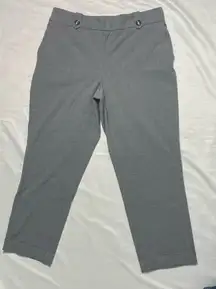 Rachel Zoe High-Rise Elastic Waist Pull-On Ankle Pant Grey Womens Size: 12