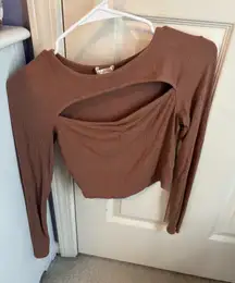 Bozzolo Top Ribbed Long Sleeve Crop