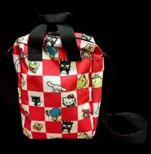Hello Kitty and friends Red and White Checkered Character Print Backpack