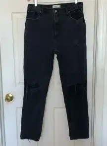 Abercrombie & Fitch Curve Love Distressed 90’s Straight Ultra High Rise Jeans