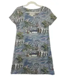 Reyn Spooner Collection Larry Buffet Dress‎ Hawaiian Calvary Army Print Sz Small