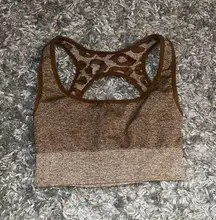 NVGTN mocha leopard sport bra size XS