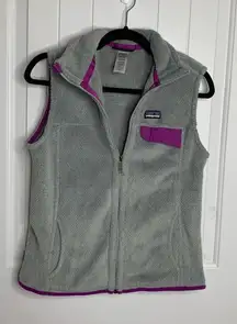 Patagonia re tool full zip fleece vest jacket size medium women's