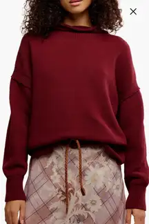 NWT Free People Red Wine Torres Turtleneck Sweater Size Large