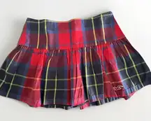 Hollister Red Y2K Ruffle Mini Skirt Size 5 Preppy Schoolgirl Academia 00s