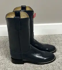 Tony Lama Roper Boots Womens 4.5 B Blue Gray Model 7502 All Leather Inner Upper