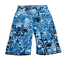 Lilly Pulitzer South Beach High Rise‎ Bike Short Luxletic Blue Athletic Small