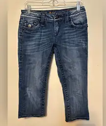 Rock Revival Medium Wash Jen‎ Capri Size 28