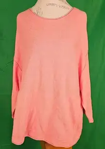 J Jill Pure Jill Womens Pink Cashmere Blend Oversized Kimono‎ Sweater XS