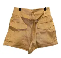 NWT Jonathan‎ Simkhai Sierra Twill Utility Shorts In Tan Size 0
