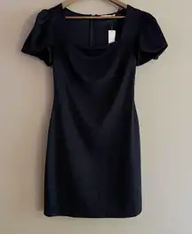 NWT  Black Puff Sleeve Mini Dress